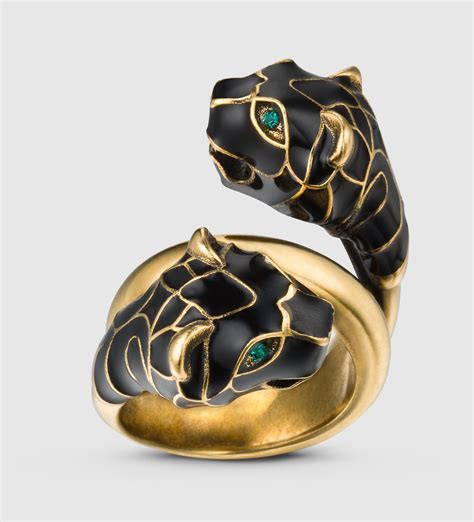 gucci tiger head ring with enamel|Gucci tiger head swarovski.